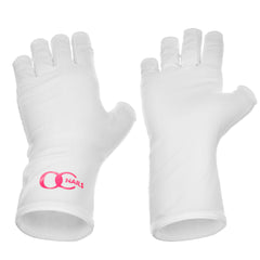 UV Shield Glove ~ WHITE (Pink Logo)